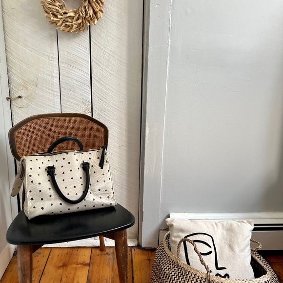 Clare V Handbags - Clare V. Polka Dot Sandrine Duffle Handbag